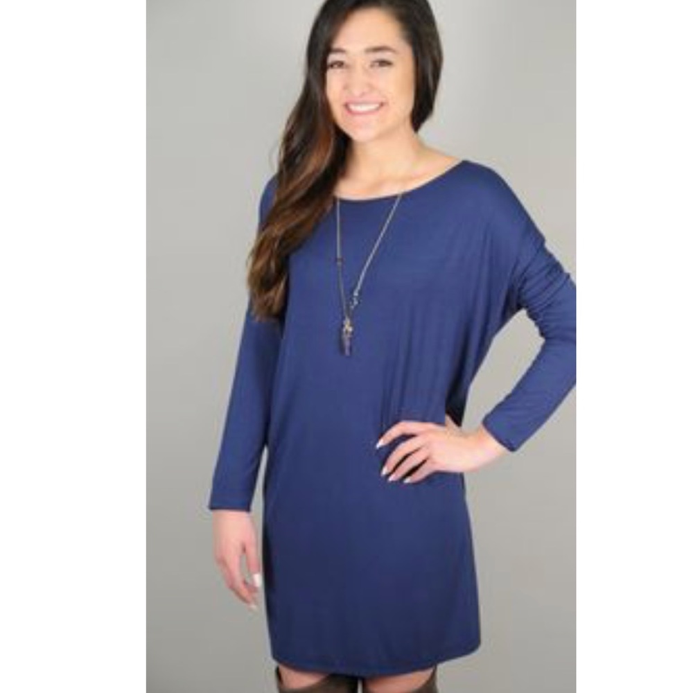 Navy Blue Piko dress